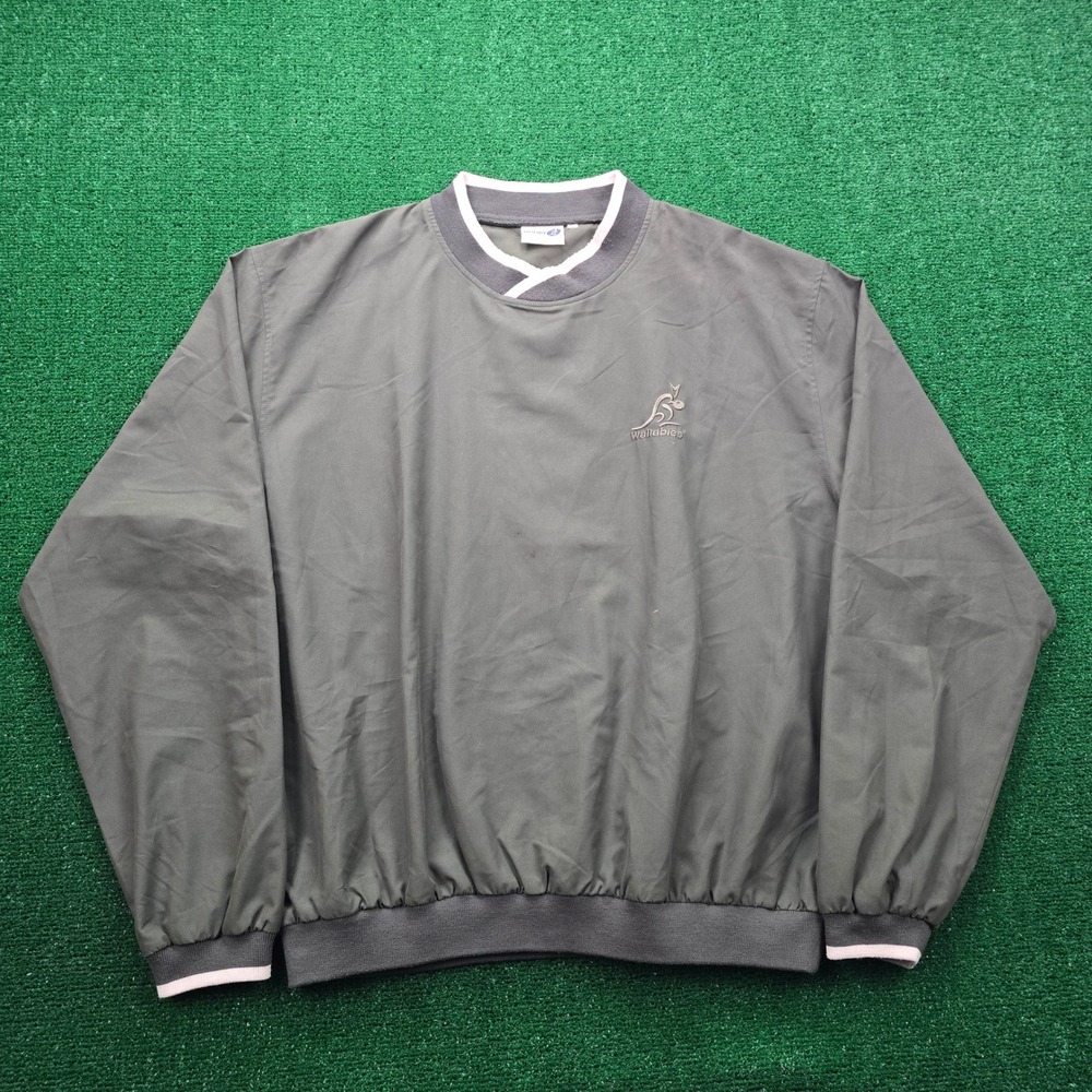 Australia Wallabies Rugby Windbreaker Jacket‎ Mens XL Green Golf Pullover